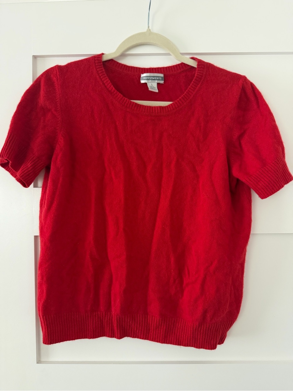 Vintage Cashmere Short-Sleeve Sweater